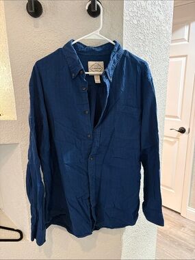 St. John's Bay Navy Button-Up Shirt